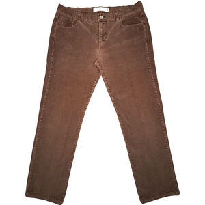 VTG Levis Pants Womens Size 16 Brown Corduroy 505 Straight Leg Stretch Jeans